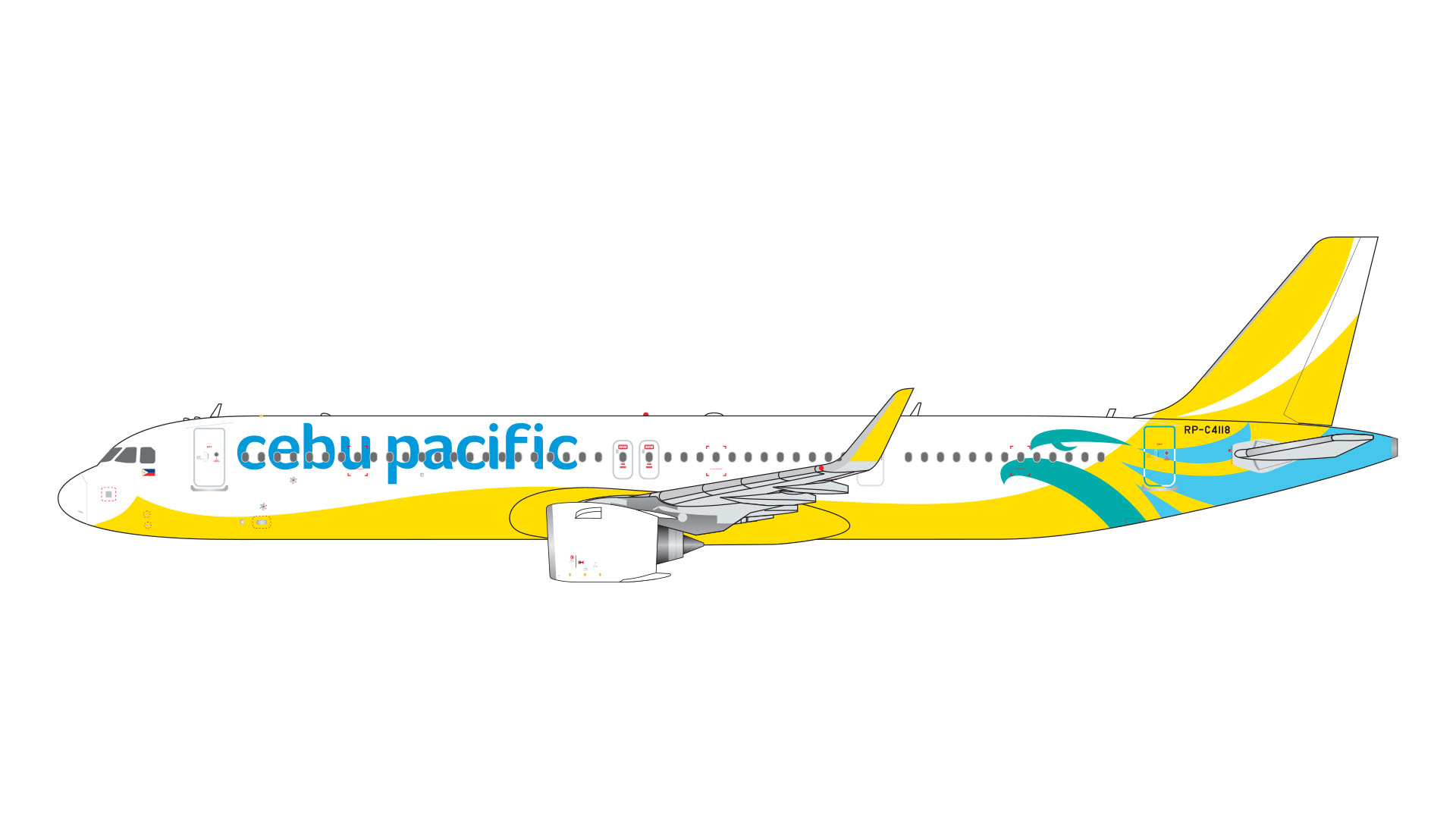 cebu pacific diecast plane