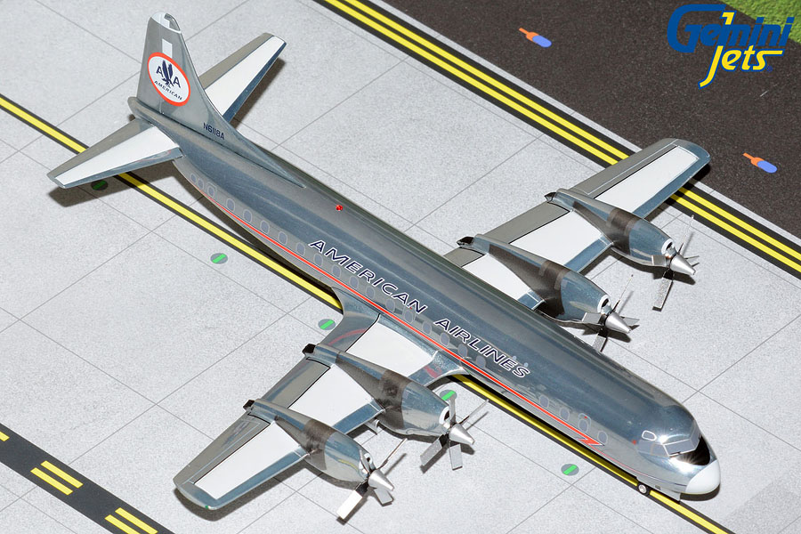 American Airlines L-188A Electra N6118A polished Astrojet livery (1:200)