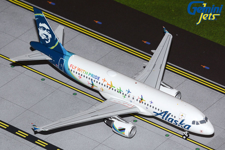 Alaska Airlines A320-200 N854VA "Fly With Pride" livery (1:200)