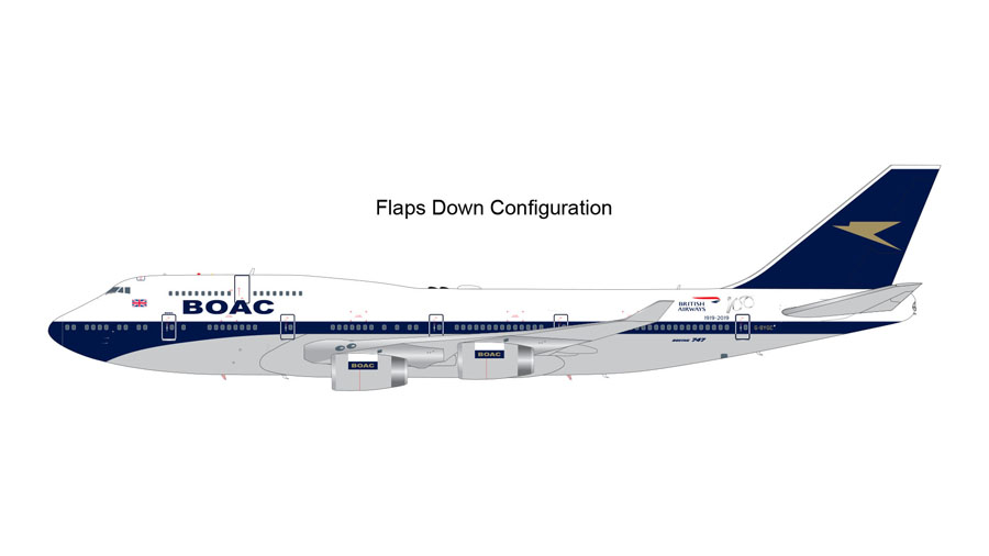 Scale 1:200 British Airways 747-400 Diecast Model Retro BOAC Livery 