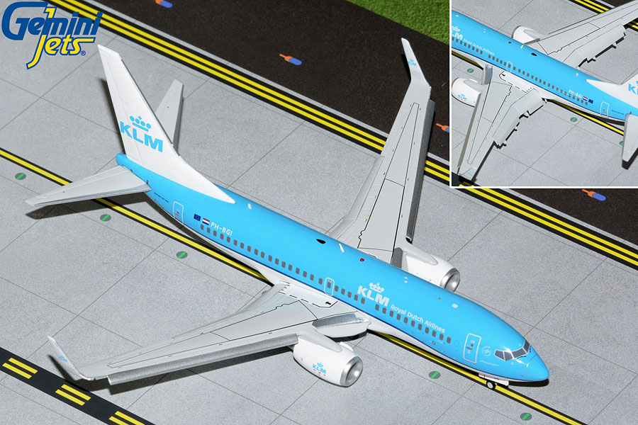 KLM B737-700W PH-BGI flaps down (1:200)