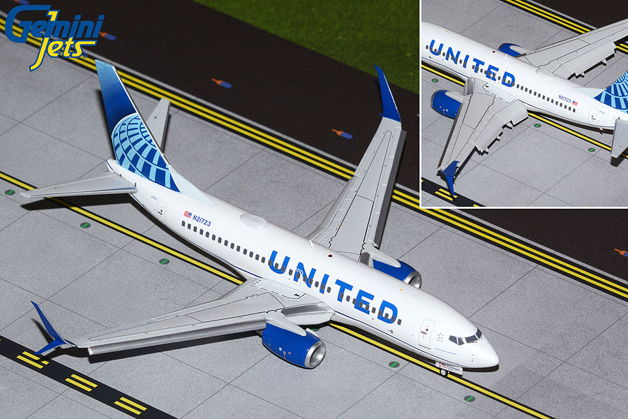United Airlines B737-700 N21723 New Livery, flaps down (1:200)