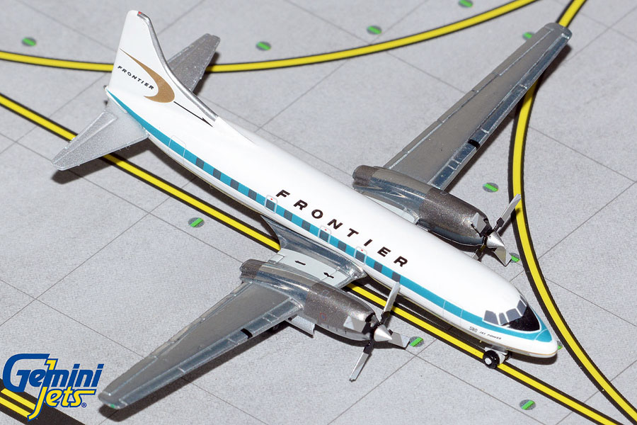 Frontier Airlines Convair 580 N73117 1960s livery (1:400)