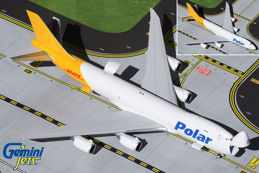 Polar Air Cargo Dhl B747 8f N853gt Interactive Series 1 400 By Geminijets 400 Diecast Airliners Gjpac1898 At Www Diecastairplane Com